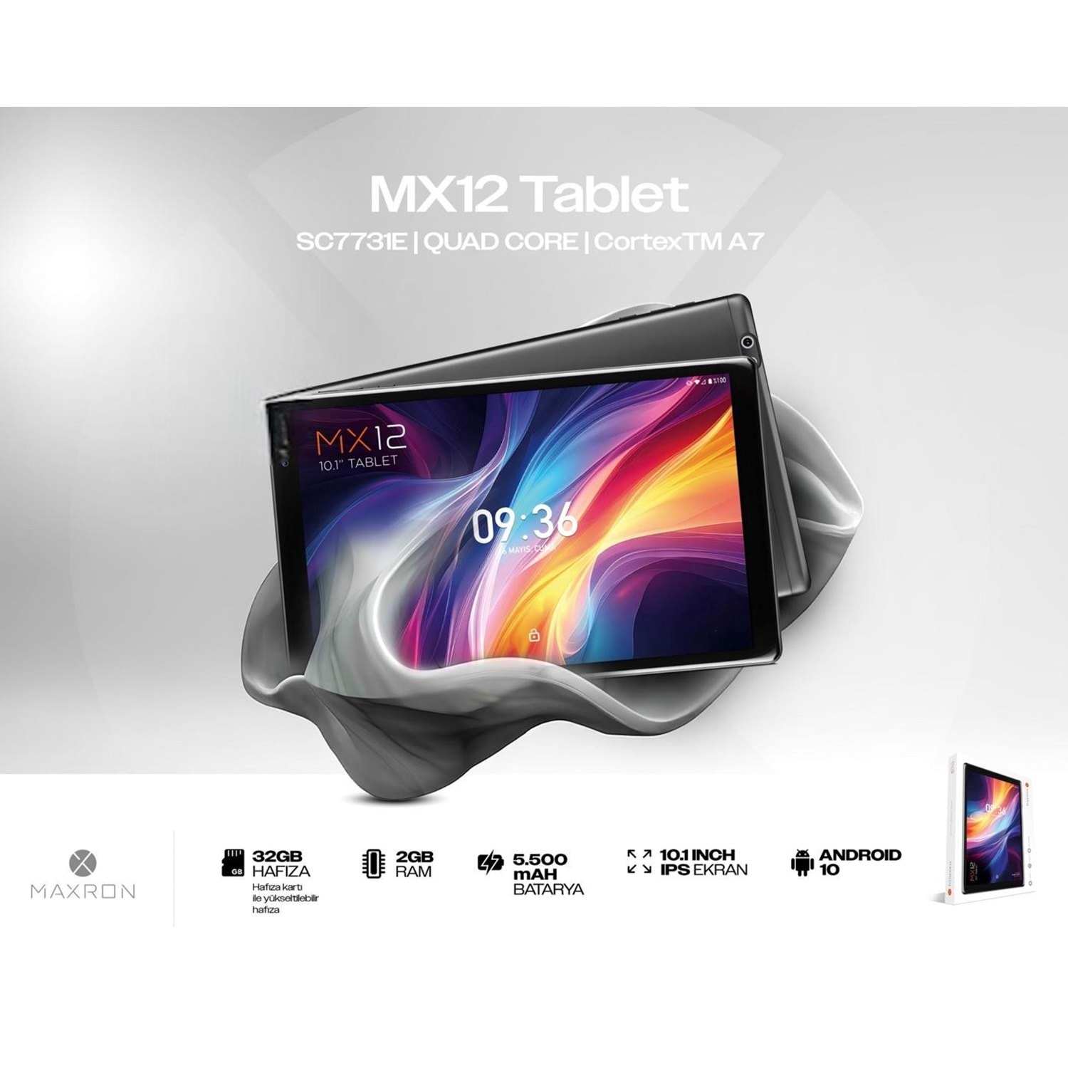 MAXRON MX12 10.1 2GB RAM 32GB HDD TABLE