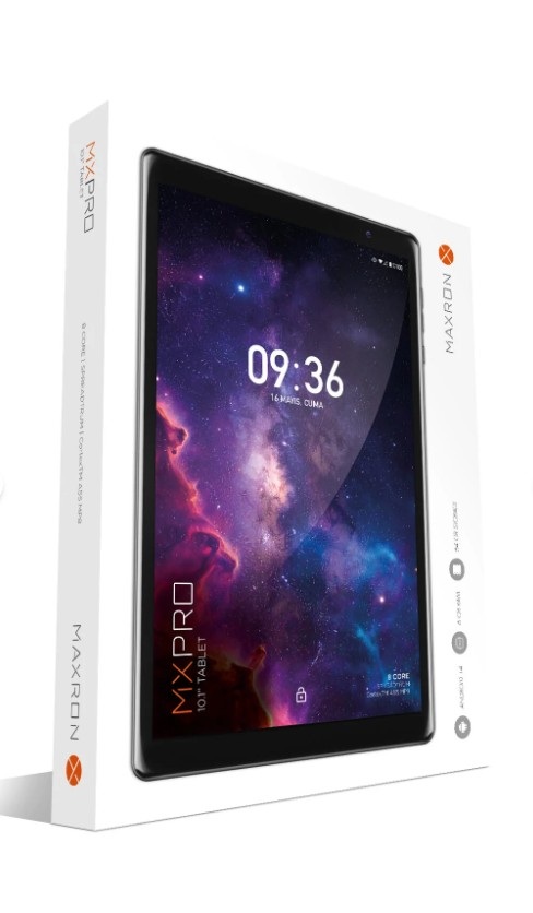 MAXRON MXPRO 10.1 Inch Tablet, 8 Çekirdek CPU, 6 GB RAM, 64 GB Dahili Depolama, SD Kart Desteği