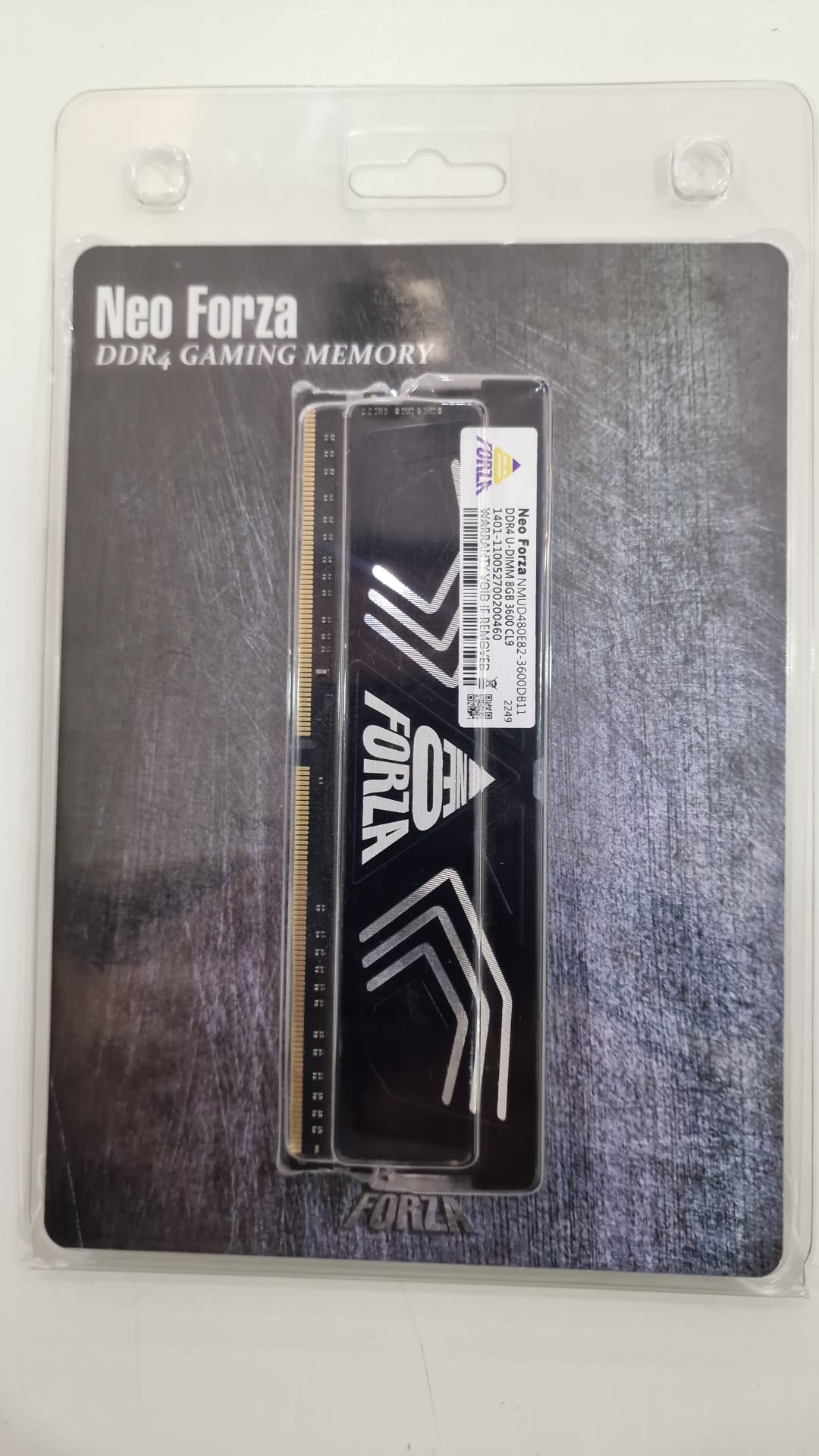 NEO FORZA 8 GB DDR4 3600MHZ  BLACK FAYE CL19