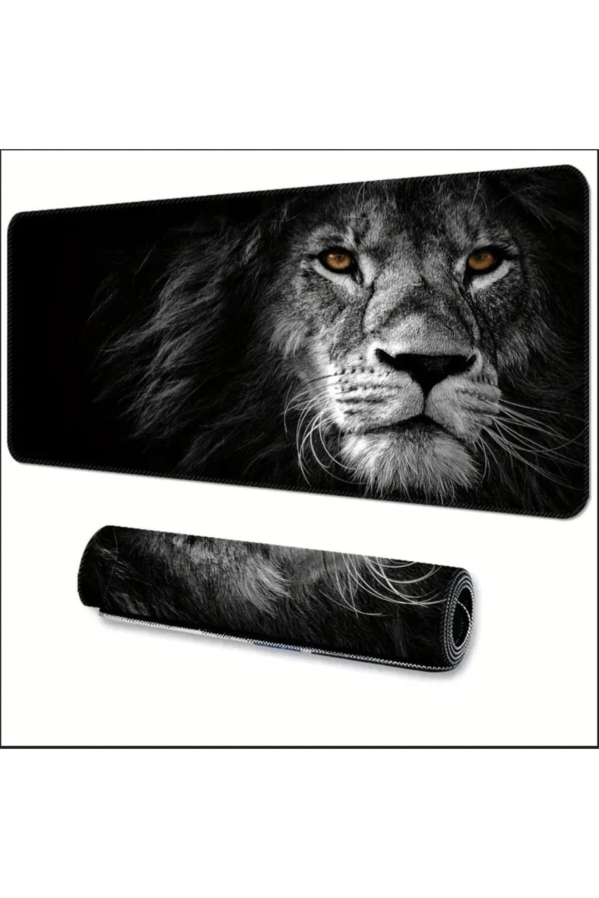 SGE TEKNOLOJİ 65X25 CM ASLAN TEMALI KAYDIRMAZ TABAN SPEED YÜZEY OYUNCU MOUSE PAD